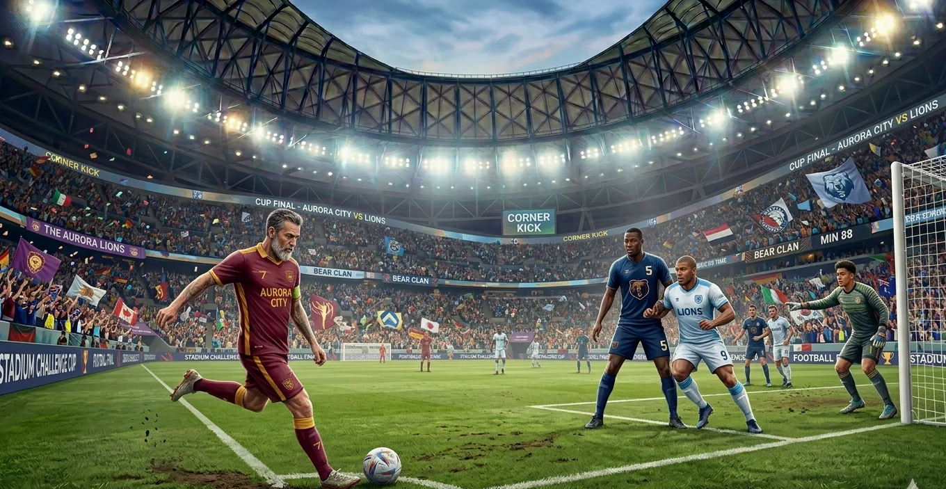 Players preparing for a corner kick at the FIFA World Cup 2026